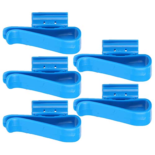 Wosune Aquarium Wasserwechsel-Werkzeug, 5 Stück/Set Wasserrohr-Befestigungsclip, mit klarer Struktur Bewegliches Clip-Design für Aquarium(Blue) von Wosune