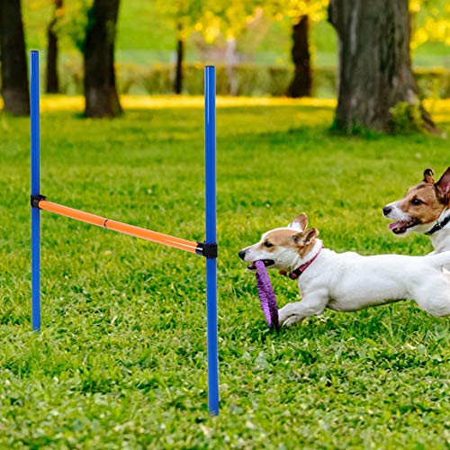 Wosune Hundesprung Hürde, Hürdenstange Spiele Hundesprung Hürdenstange, Outdoor Agility Jump Vier Größen Tiere Haustiere Katzen für Hunde von Wosune