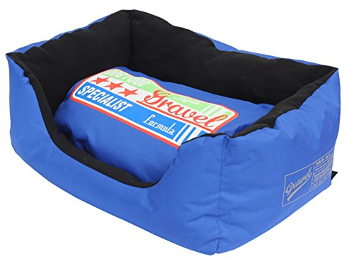 Gravel Dogs Technology 300231BLE COUCH MOTORS BETT FÜR HUND, HUNDE SOFA, L, blau von Wouapy