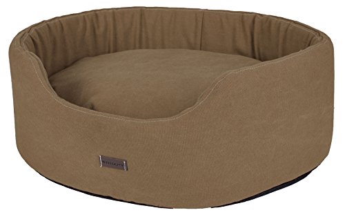 WOUAPY 216806GSM Hundekorb Guest Velour Oval, grau/braun, 74 cm von Wouapy