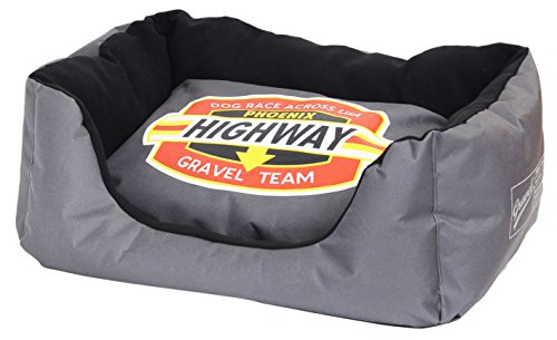 WOUAPY 300231ANT Hundesofa Gravel, Silbergrau, 75 x 50 x 35 cm von Wouapy