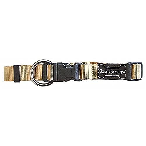 Wouapy Basic Halsband für Hunde Beige von 25/40 cm von Wouapy