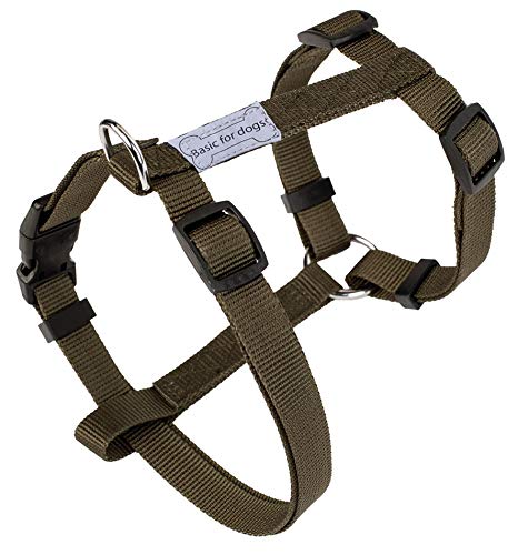 Wouapy Basic Line Halsband für Hunde, Khaki 45/72 cm von Wouapy