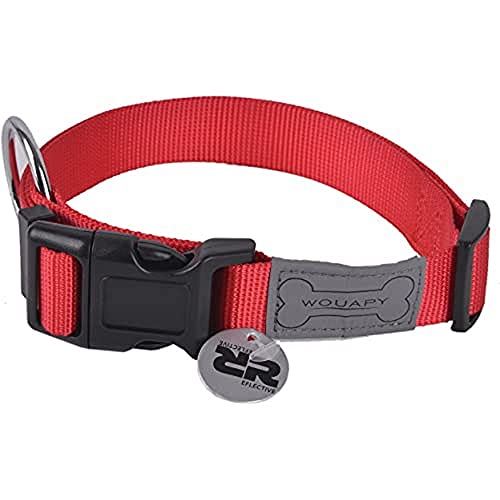 Wouapy Basic Line Hundehalsband, 45/72 cm, Rot von Wouapy