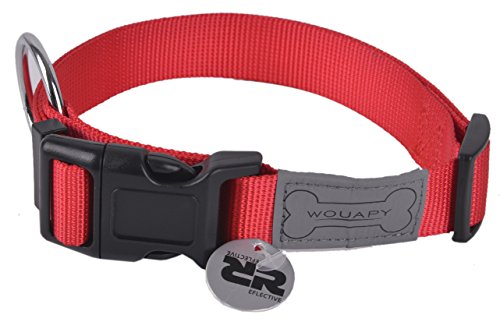 Wouapy Basic Line Hundehalsband rot von 20/30 cm von Wouapy