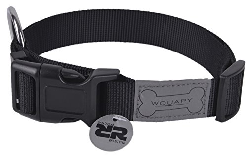 WOUAPY Basic Line Hundehalsband schwarz von 45/72 cm von Wouapy