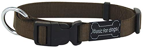 Wouapy Hundehalsband Basic Line, Braun, 20/30 cm von Wouapy