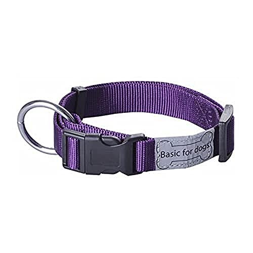 Wouapy Hundehalsband Basic Line, Violett, 25/40 cm von Wouapy