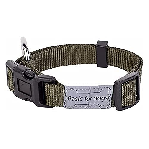 Wouapy Hundehalsband Basic Line Wouapy, 25 / 40 cm, Khaki von Wouapy