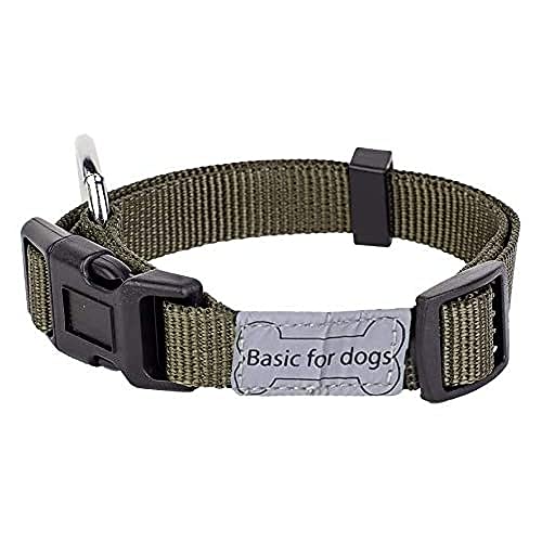 Wouapy Hundehalsband Basic Line Wouapy, 44 / 65 cm, Khaki von Wouapy
