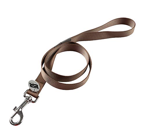 Wouapy Hundeleine Basic Line 25mm/1m, Hellbraun von Wouapy