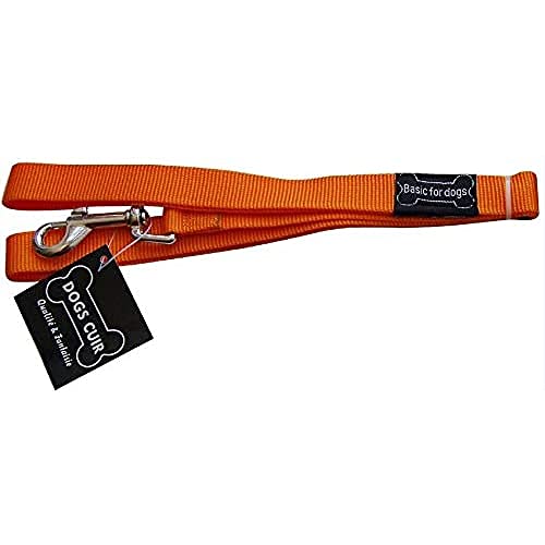 Wouapy Hundeleine, 40 mm x 50 cm, Orange von Wouapy