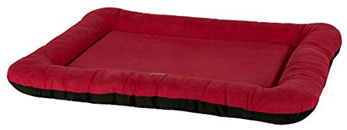 Wouapy Hundematratze mit Veloursleder, 95 x 65 x 6 cm, Rot von Wouapy