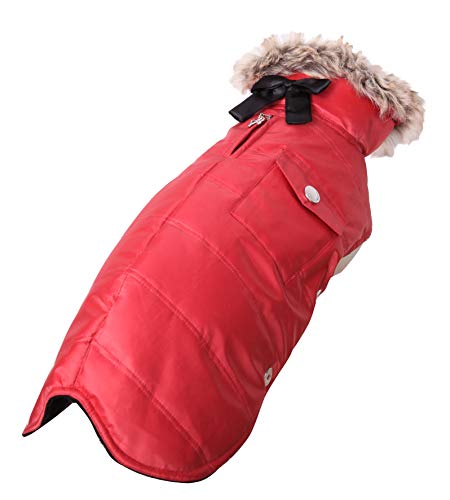 Wouapy Jacke Roter Parka von Wouapy in Größe 32, schützt Ihren Hund vor Witterungseinflüssen für Hunde von Wouapy