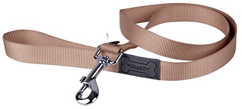 WOUAPY Leine Basic Line, Leine für Hunde 20 mm x 1 m beige von Wouapy