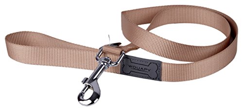 WOUAPY Leine Basic Line 3-Fach, Leine für Hunde 25 mm x 2 m, Beige von Wouapy