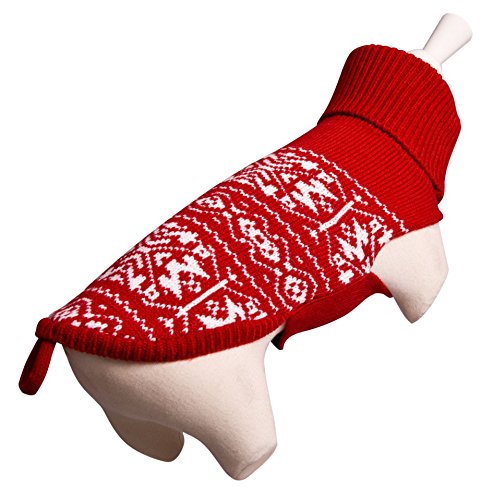 Wouapy Schneeflocke Weihnachtspullover für Hunde in Größe 50 von Wouapy