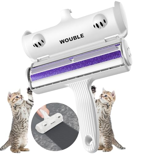 Wouble Katzen Fusselrolle, Hunde Fusselrolle, Tierhaarentferner, Fusselbürste Tierhaare, zum Entfernen von Fell für Sofa, Bett, Teppich, Kratzbaum, Kleidung, Katzenbett, Hundebett, Lila Wouble Katzen Fusselrolle, Hunde Fusselrolle, Tierhaarentferner, Fusselbürste Tierhaare, zum Entfernen von Fell für Sofa, Bett, Teppich, Kratzbaum, Kleidung, Katzenbett, Hundebett, Lila von Wouble
