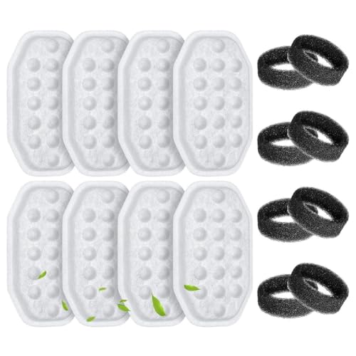 Wouueso 8er-Set Ersatzfilter für Katzentrinkbrunnen und Vorfilterschwämme für 108 Oz/3,2 Edelstahl-Trinkbrunnen für Haustiere Wouueso 8er-Set Ersatzfilter für Katzentrinkbrunnen und Vorfilterschwämme für 108 Oz/3,2 Edelstahl-Trinkbrunnen für Haustiere von Wouueso