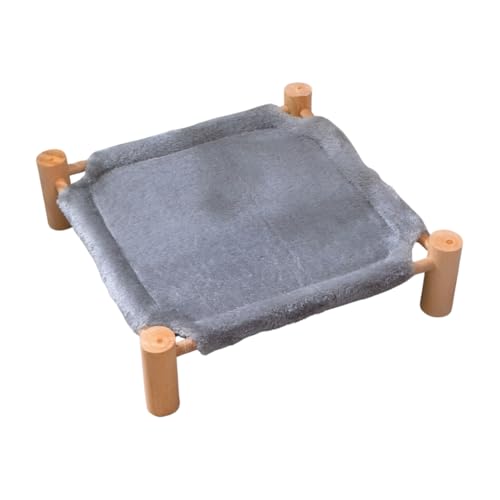 Wouueso Erhöhtes Haustierbett, Katzen- und Hundehockerbett, Haustierstuhl mit Holzbeinen, Plüsch-Haustierbett, Welpensofa Dunkelgrau Wouueso Erhöhtes Haustierbett, Katzen- und Hundehockerbett, Haustierstuhl mit Holzbeinen, Plüsch-Haustierbett, Welpensofa Dunkelgrau von Wouueso