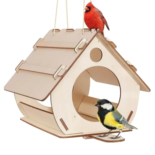 Wouueso Hängendes Vogelhäuschen zum Selberbauen, Gartendekoration für Drinnen und Draußen, Vogelkäfig, Gartenanhänger, Vogelhäuschen Wouueso Hängendes Vogelhäuschen zum Selberbauen, Gartendekoration für Drinnen und Draußen, Vogelkäfig, Gartenanhänger, Vogelhäuschen von Wouueso