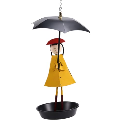 Wouueso Vogelbad zum Aufhängen, Vogelfütterungsmädchen mit Schirmtablett, Terrassen-/Gartendekoration, Gartenarbeit im Freien, Außendekoration Wouueso Vogelbad zum Aufhängen, Vogelfütterungsmädchen mit Schirmtablett, Terrassen-/Gartendekoration, Gartenarbeit im Freien, Außendekoration von Wouueso