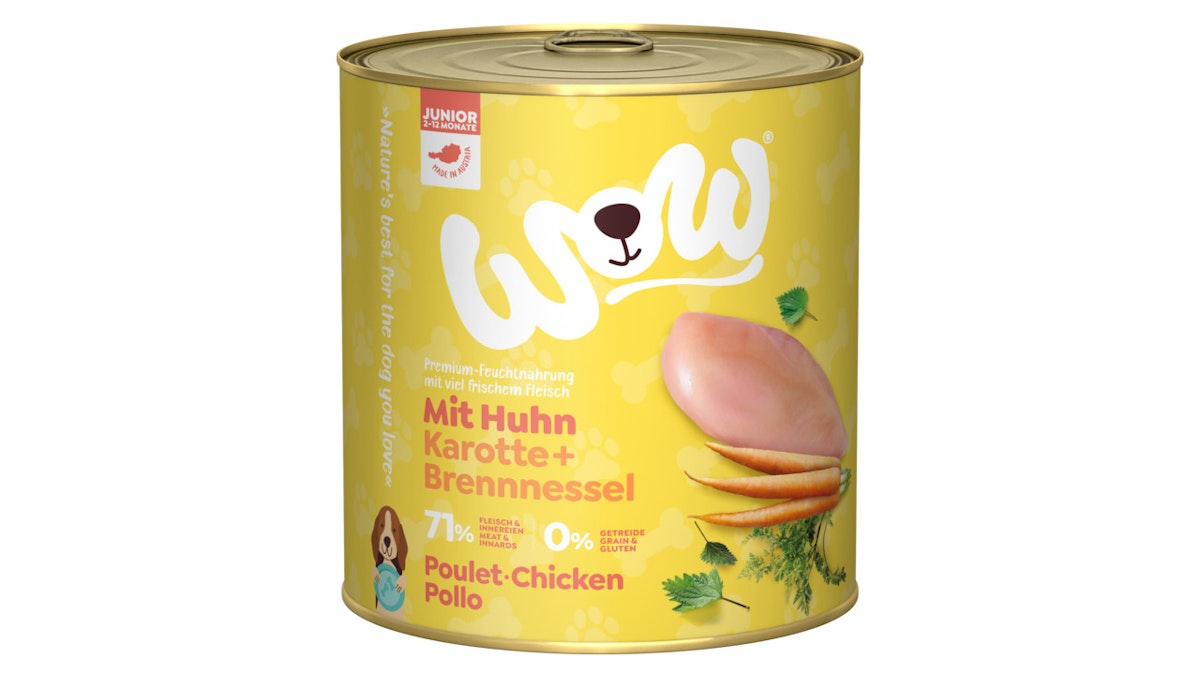 WOW Junior 800g Dose Hundenassfutter von Wow