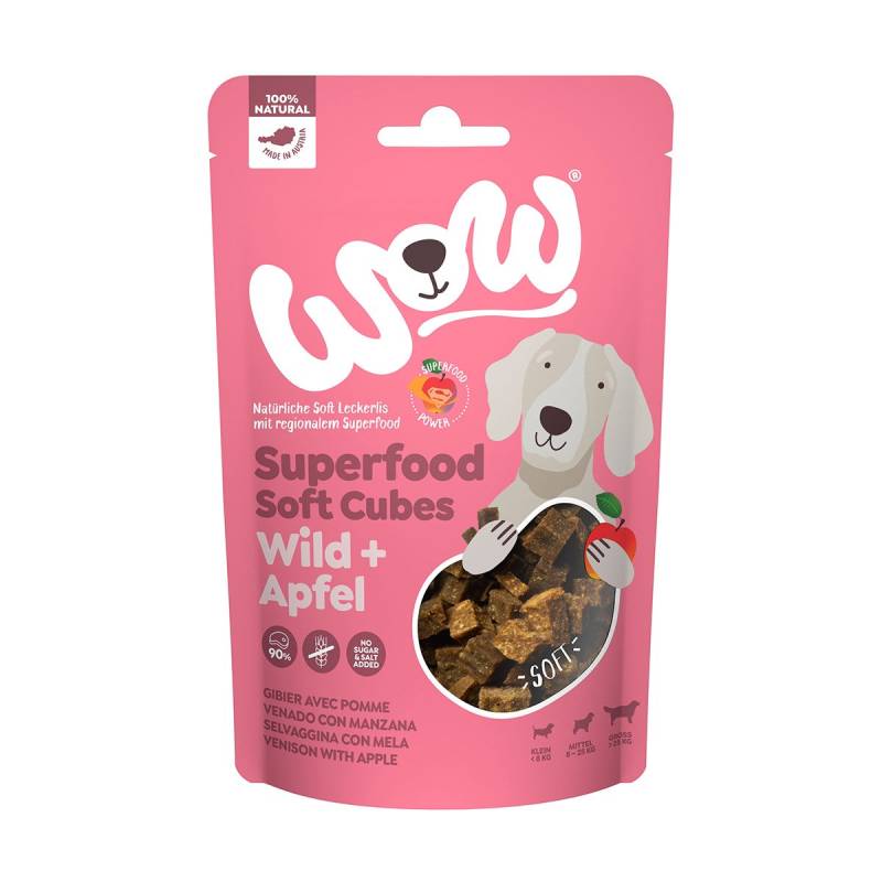 WOW SUPERFOOD Soft Cubes Wild mit Apfel 150g von WOW!