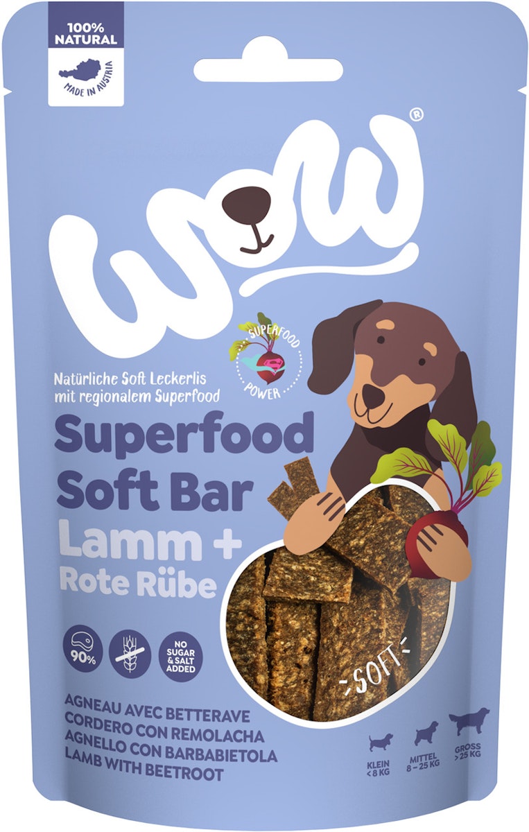 WOW Superfood Soft Bar 150 Gramm Hundesnack von Wow