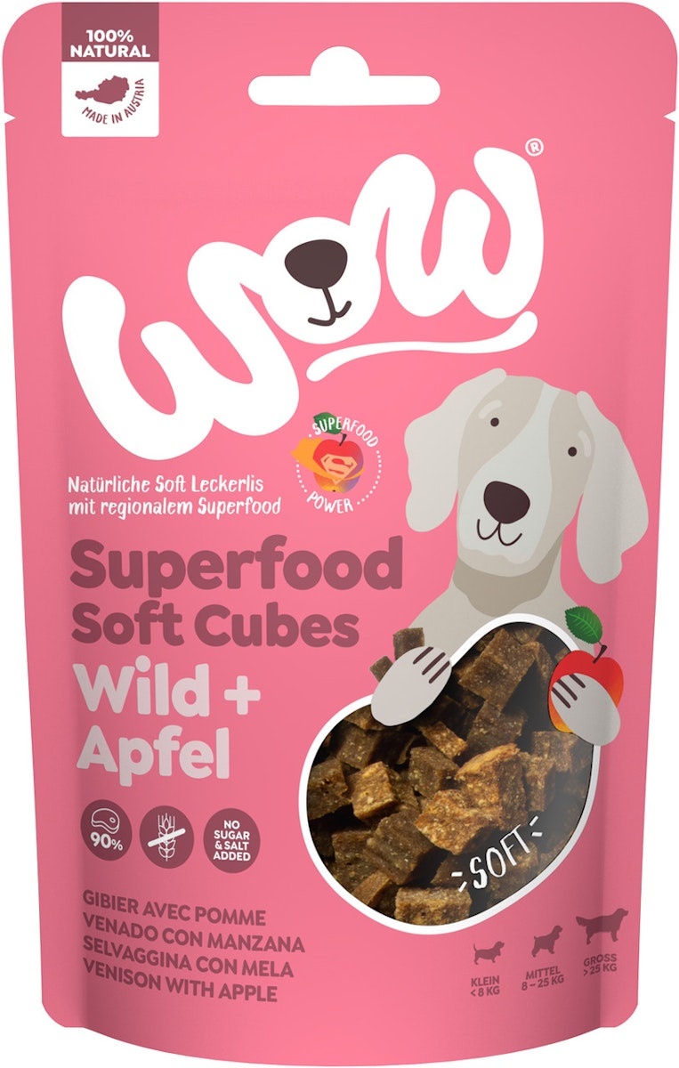 WOW Superfood Soft Cubes 150 Gramm Hundesnack von Wow