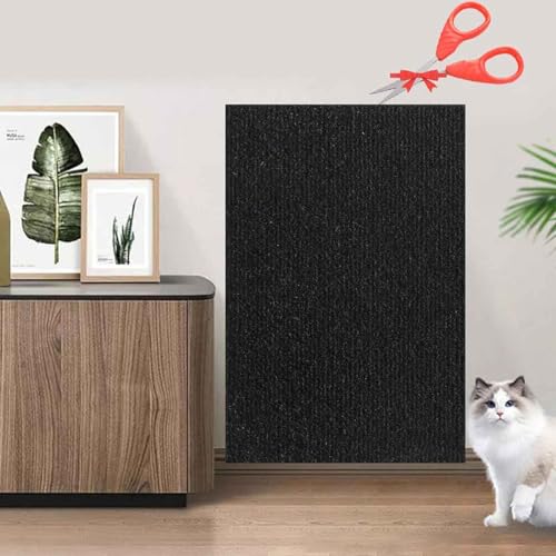 Furniture,Trimmable Self-Adhesive Cat CouAsisumption Cat Scratching Mat,39.4’’ X 11.8’’ Cat Scratching Mat - Protecting ch Protector for Cat Wall Furniture,Couch Protection (Black, 23.6 * 39.4in) von Wozad