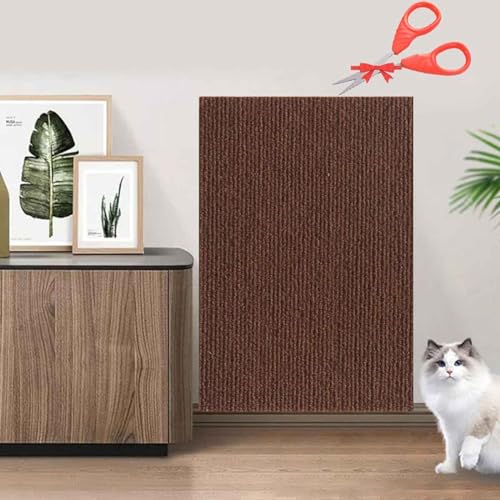 Furniture,Trimmable Self-Adhesive Cat CouAsisumption Cat Scratching Mat,39.4’’ X 11.8’’ Cat Scratching Mat - Protecting ch Protector for Cat Wall Furniture,Couch Protection (Brown, 23.6 * 39.4in) von Wozad