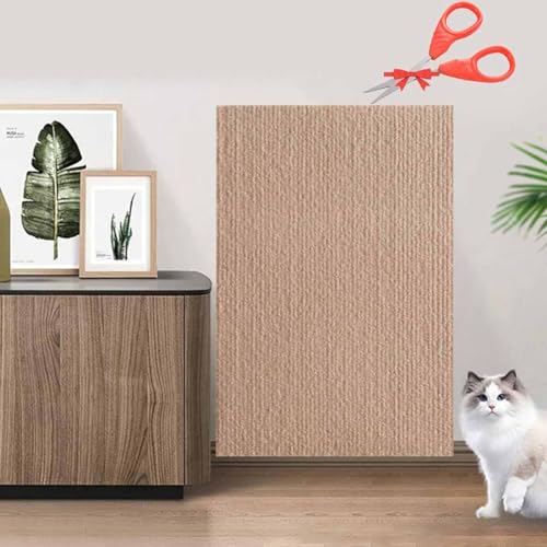 Furniture,Trimmable Self-Adhesive Cat CouAsisumption Cat Scratching Mat,39.4’’ X 11.8’’ Cat Scratching Mat - Protecting ch Protector for Cat Wall Furniture,Couch Protection (Khaki, 11.8 * 39.4in) von Wozad