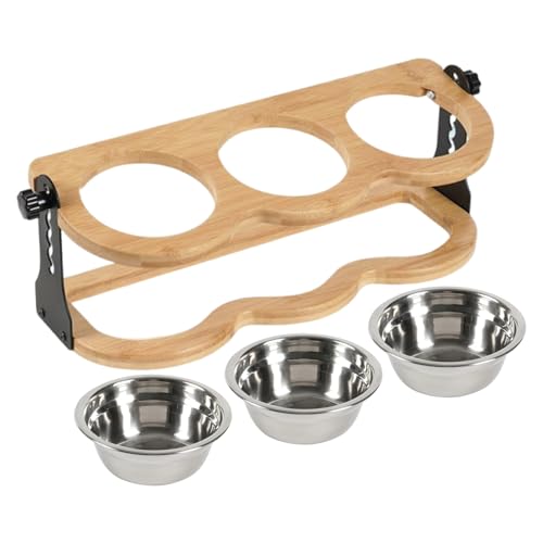 Erhöhte Hundenäpfe, Futterset Mit Ständer Inkl. 3 Edelstahlschalen, Trinknapf Und Geneigter Leckerli Spender Höhenverstellbares Schalenset Mit 3 Schalen Für Füttern Und Trinken Erhöhte Hundenäpfe, Futterset Mit Ständer Inkl. 3 Edelstahlschalen, Trinknapf Und Geneigter Leckerli Spender Höhenverstellbares Schalenset Mit 3 Schalen Für Füttern Und Trinken von Wpsagek