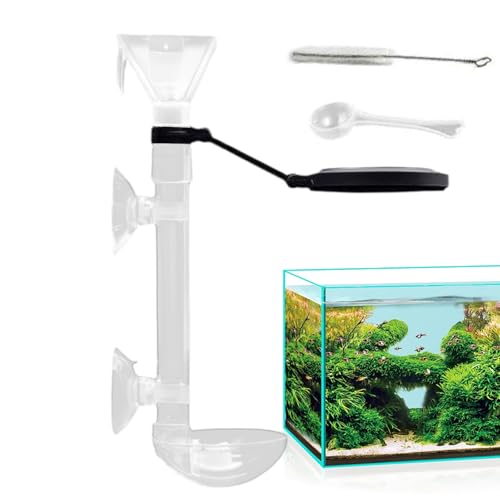 Fischbecken-Futterautomat | Aquarium Fischfütterungs Spender | Ausrichtbarer Teleskop-Futterautomat Für Urlaubszeit Schildkrötenfütterung Aquarium & Gartenteich von Wpsagek