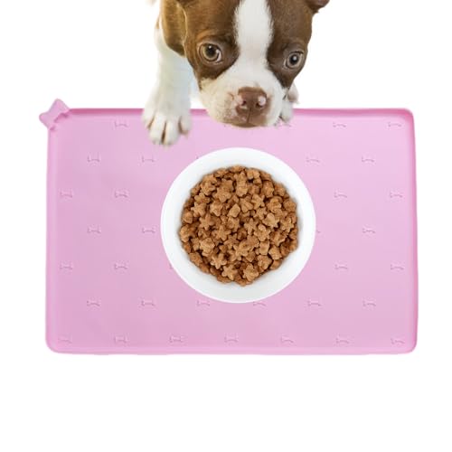 Fütterungsmatte, Hunde Essen Matte | Katzenfutterpolster | 23,6 x 15,7 Zoll Silikon Nicht rutschfalbbar schnell trocknende Anti-Spill-Fütterungsmatte für Hunde Katzen Essen von Wpsagek