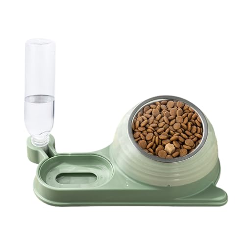 Haustiernahrung Wasserschale, Katzenschüssel mit Wasserspender | Katzenfuttergerichte - Schneckenform 16-Grad geneigte automatische Feeder für die Flüssigkeitszufuhr im Freien im Freien von Wpsagek