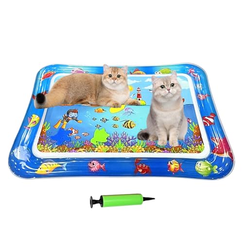 Katzen Trinkmatte | Aufblasbare Trinkmatte 66 X 47 cm - rutschfeste Kratzbrett wasserdichte Kühlmatte Für Innen Außen Welpen von Wpsagek