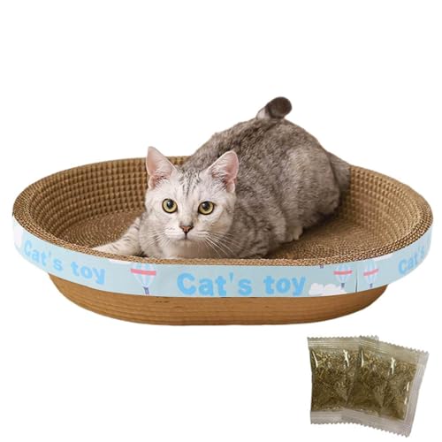 Katzenkratzer Ovales Brett, Katzenkratzplatte - Kratzerkrallenbecken Oval,Wear-resistente Kätzchen-Kratzer mit Katzenminzen-Haustier-Trainingsspielzeug für Zuhause und Verschiedene Rassen Katzenkratzer Ovales Brett, Katzenkratzplatte - Kratzerkrallenbecken Oval,Wear-resistente Kätzchen-Kratzer mit Katzenminzen-Haustier-Trainingsspielzeug für Zuhause und Verschiedene Rassen von Wpsagek