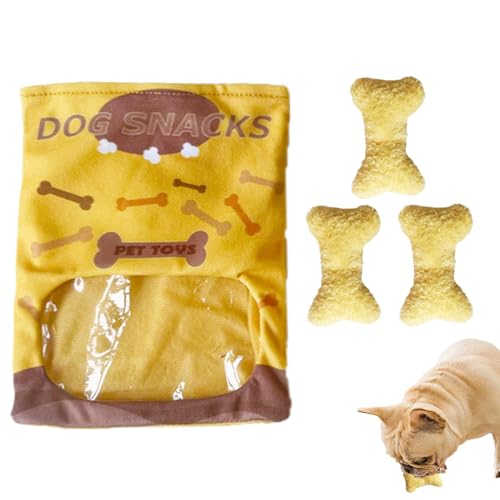 Knochen geformtes Haustierspielzeug, Welpe kauen Spielzeug gefüllten Knochen | Hund gefülltes Essen Snuffle Plüsch weiche Snacks Bag Squeaky Spielzeug Knochen | Crinkle Lustige interaktive Kau Knochen geformtes Haustierspielzeug, Welpe kauen Spielzeug gefüllten Knochen | Hund gefülltes Essen Snuffle Plüsch weiche Snacks Bag Squeaky Spielzeug Knochen | Crinkle Lustige interaktive Kau von Wpsagek