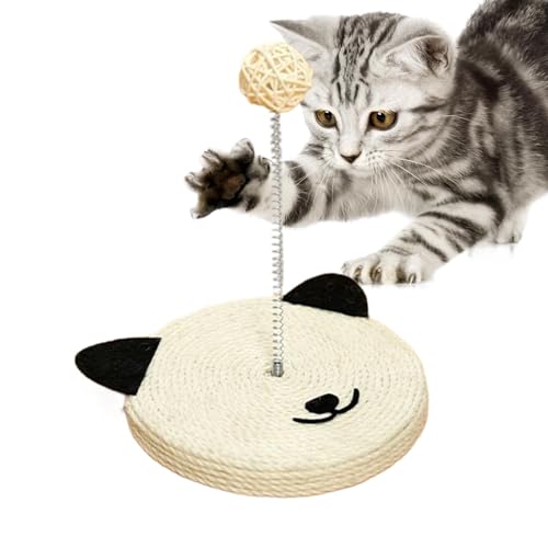 Sisal-Kratzer – Stick Sisalball Katzenkopfform interaktiv | Möbelschutz, integrierte Glocke für geistige körperliche Übungen Spielzeug zum Schleifen Sisal-Kratzer – Stick Sisalball Katzenkopfform interaktiv | Möbelschutz, integrierte Glocke für geistige körperliche Übungen Spielzeug zum Schleifen von Wpsagek