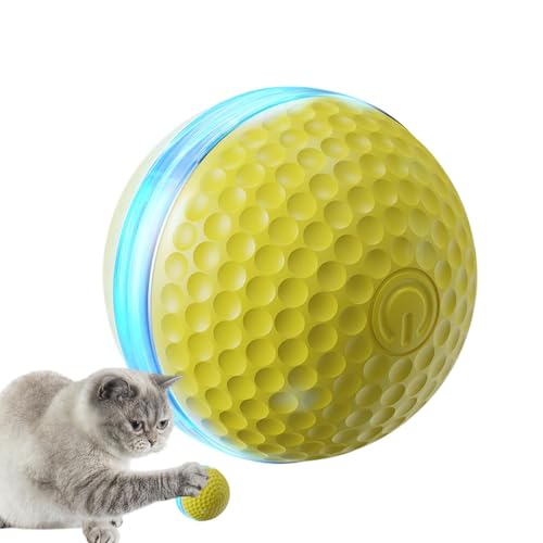 Smart Cat Toy Ball | Automatischer beweglicher Ball für Katze - Wiederaufladbares elektrisches Haustier-Kätzchenspielzeug für Zuhause, Teppich, drinnen, draußen, Rasen von Wpsagek