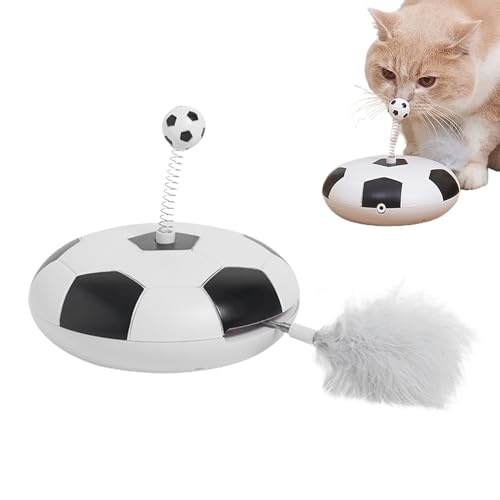 Wpsagek Elektrischer Katzenball | Elektrischer Rollball mit Schwanz, intelligente Hindernisvermeidung, Fußball-Design, Haustierzubehör für das Spielen im Innenbereich Wpsagek Elektrischer Katzenball | Elektrischer Rollball mit Schwanz, intelligente Hindernisvermeidung, Fußball-Design, Haustierzubehör für das Spielen im Innenbereich von Wpsagek