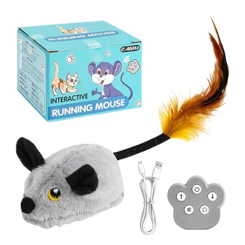 Wpsagek Intelligentes Katzenspielzeug – Mäuse, interaktives Spielzeug für Indoor-Katzen, ferngesteuerte Plüschpuppe mit Licht und Sound, Haustierzubehör für Kätzchen, drinnen und draußen, Training Wpsagek Intelligentes Katzenspielzeug – Mäuse, interaktives Spielzeug für Indoor-Katzen, ferngesteuerte Plüschpuppe mit Licht und Sound, Haustierzubehör für Kätzchen, drinnen und draußen, Training von Wpsagek