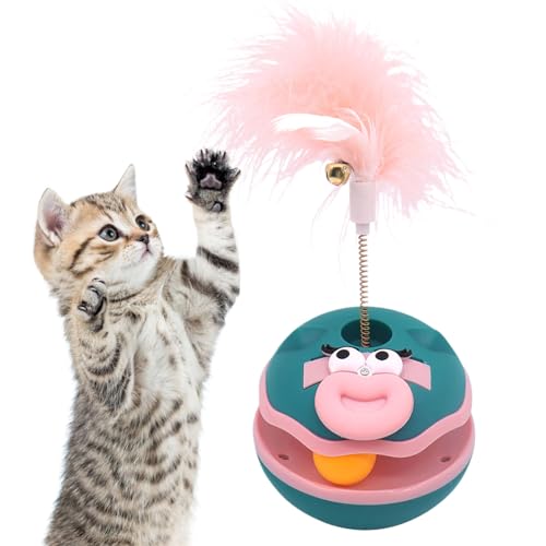 Wpsagek Katzen Federspielzeug,Rotierender Spielball Anregendes Katzenspielzeug | Feder Und Glöckchen Spielspaß Für Alle Katzenrassen Bei Langeweile Wpsagek Katzen Federspielzeug,Rotierender Spielball Anregendes Katzenspielzeug | Feder Und Glöckchen Spielspaß Für Alle Katzenrassen Bei Langeweile von Wpsagek
