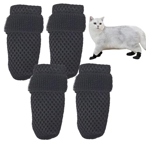 Wpsagek Krallenschutz für Katzen, Fäustlinge gegen Kratzer - rutschfeste, atmungsaktive Pfotenabdeckungen,Verstellbare Mesh-Katzenfußabdeckungen, Kratzfeste Katzenkrallenschutz 4X für die Wpsagek Krallenschutz für Katzen, Fäustlinge gegen Kratzer - rutschfeste, atmungsaktive Pfotenabdeckungen,Verstellbare Mesh-Katzenfußabdeckungen, Kratzfeste Katzenkrallenschutz 4X für die von Wpsagek