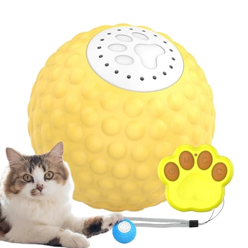 Wpsagek Rolling Ball für Katzen, Cat Sound Ball | Lustige Katzenspielzeug | 2 LED -Modi, Vogelklang, Fernbedienungskätzchenkugel für Innenspiele stimulieren die Jagdinstinkt Wpsagek Rolling Ball für Katzen, Cat Sound Ball | Lustige Katzenspielzeug | 2 LED -Modi, Vogelklang, Fernbedienungskätzchenkugel für Innenspiele stimulieren die Jagdinstinkt von Wpsagek