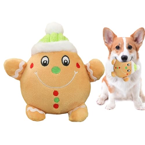 Wpsagek Stofftier-Hundespielzeug, Plüsch-Weihnachtsmotiv, interaktives Hundespielzeug – ratterndes Weihnachtsmotiv, Komfort-Spielzeug für Welpen, Zahnen von Welpen, Verhaltenstraining für kleine, Wpsagek Stofftier-Hundespielzeug, Plüsch-Weihnachtsmotiv, interaktives Hundespielzeug – ratterndes Weihnachtsmotiv, Komfort-Spielzeug für Welpen, Zahnen von Welpen, Verhaltenstraining für kleine, von Wpsagek