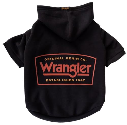 Wrangler Est. Logo Black Dog Hoodie Schwarz XL von Wrangler