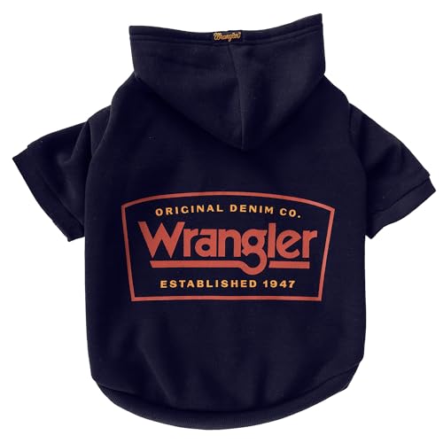 Wrangler Est. Logo Black Dog Hoodie Schwarz XS von Wrangler